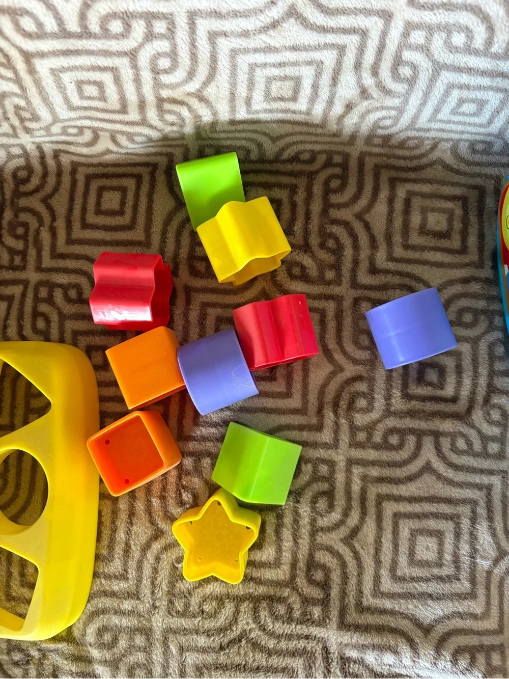 Fisher Price Baby’s First Blocks Shape Sorter Bucket 10 Blocks Toddler Toy